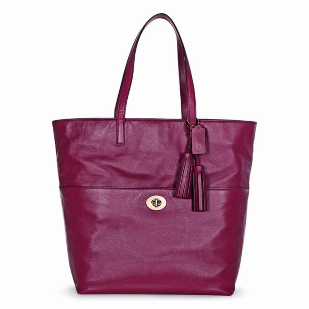 Coach XL Turnlock Tote F26461 Deep Port Pink